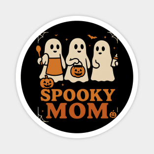 Spooky Mom Ghost Halloween Family Graphic Gift Magnet